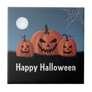 Pumpkins Halloween Ceramic Tile