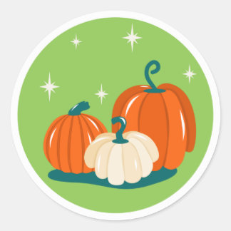 Pumpkins Halloween Classic Round Sticker