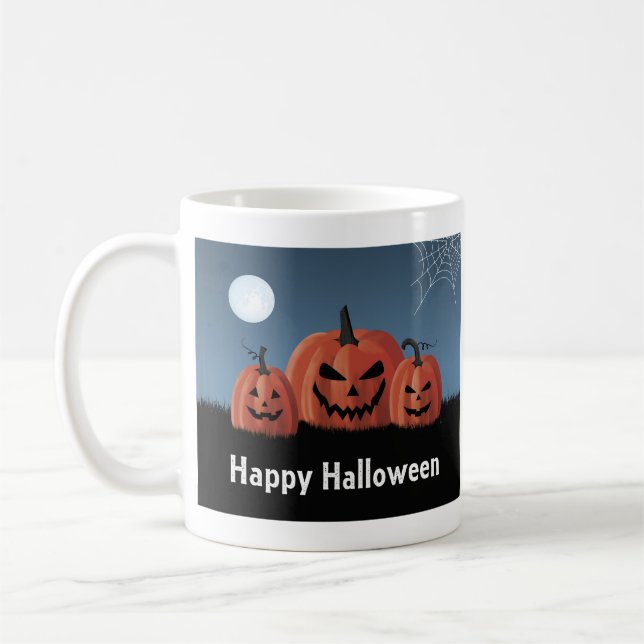 Pumpkins Halloween Coffee Mug (Left)