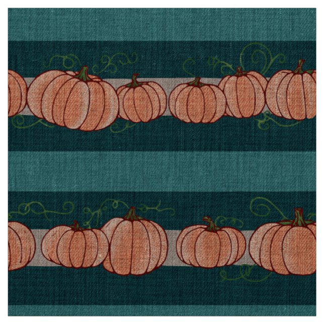 Pumpkins In A Row Fabric (Swatch)