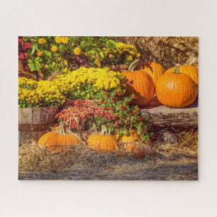 Pumpkins in Fall Jigsaw Puzzle