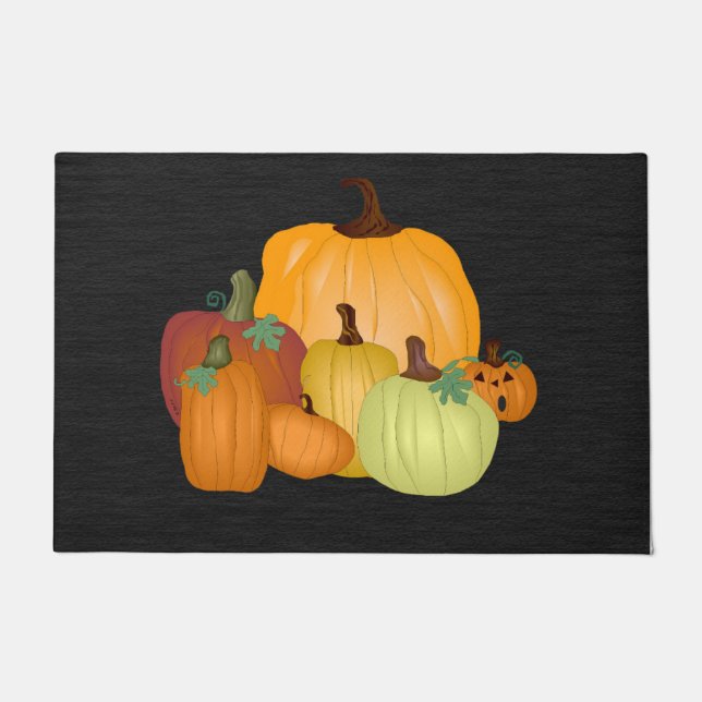 Pumpkins Large Doormat (Front)