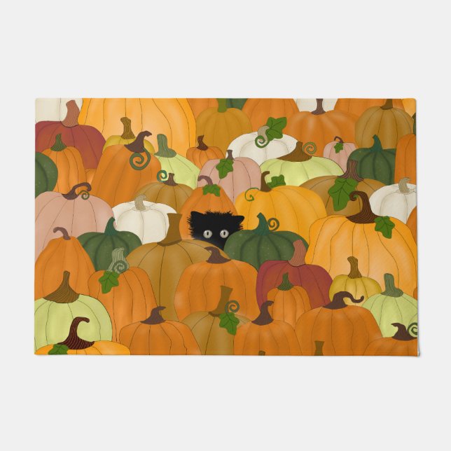Pumpkins Large Doormat (Front)