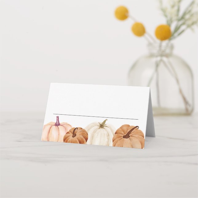 Pumpkins Name Place Cards (Front)