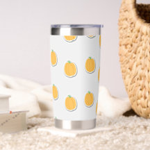 Pumpkins on grey