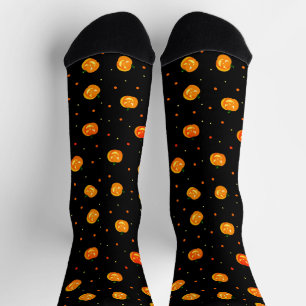 Pumpkins Pattern Jack-o'-Lantern Happy Halloween  Socks