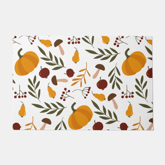 Pumpkins, Pomegranates, Pears Doormat (Front)