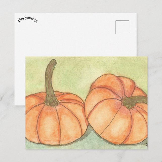 pumpkins postcard (Front/Back)