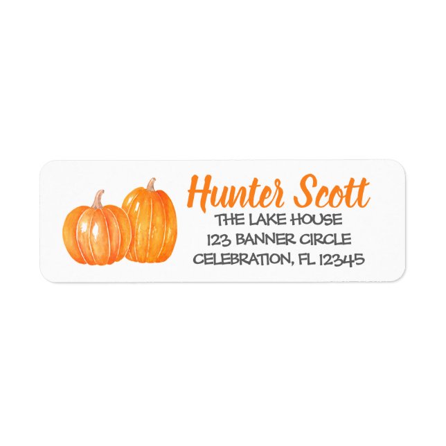 Pumpkins Pumpkin Patch - Return Address Label (Front)