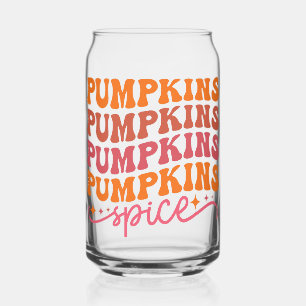 Pumpkins Pumpkins Pumpkins Pumpkins Spice Can Glass