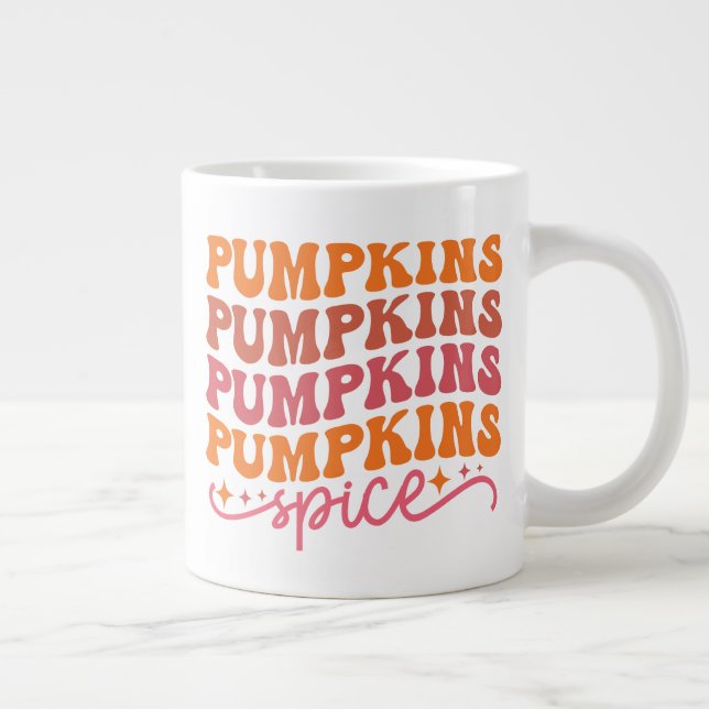 Pumpkins Pumpkins Pumpkins Pumpkins Spice Large Coffee Mug (Right)