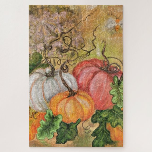 Pumpkins Puzzle Painted (Vertical)