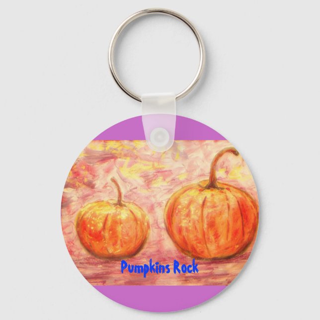 Pumpkins Rock Key Ring (Front)