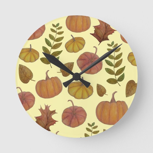 Pumpkins Round Clock (Front)