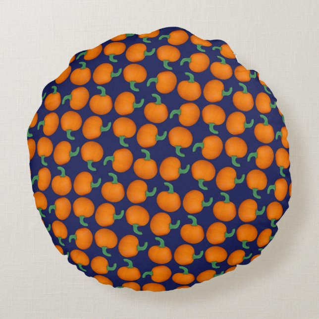Pumpkins Round Cushion (Back)