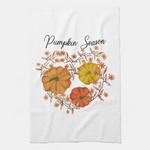Pumpkins season tea towel