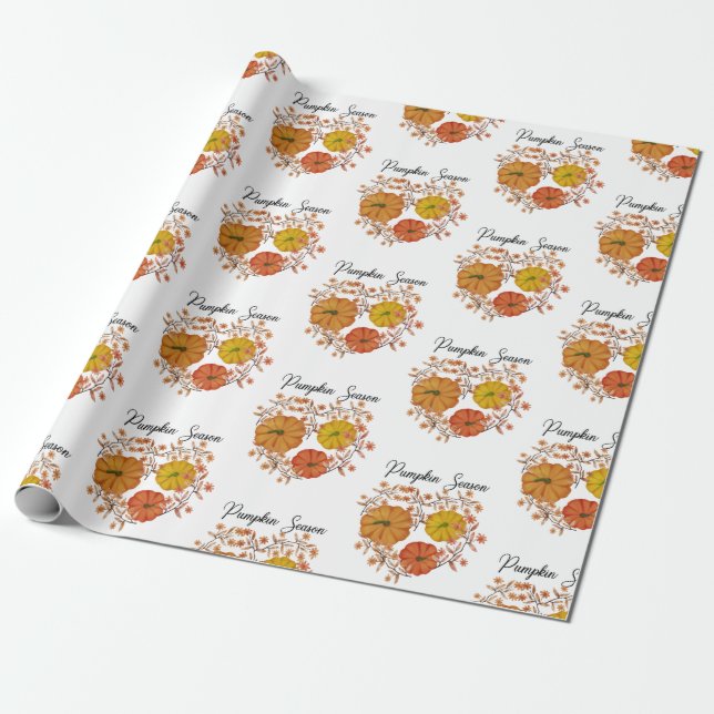 Pumpkins season  wrapping paper (Unrolled)