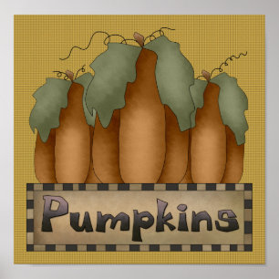 Pumpkins Sign/Print Poster