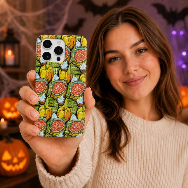 Pumpkins & Soup Pattern Autumn Halloween iPhone 17 (Pumpkins & Soup Pattern Autumn Halloween iPhone 17 Case-Mate iPhone Case)
