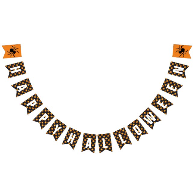 Pumpkins & Spiders Happy Halloween Bunting (All)