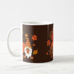 Pumpkins, star anise, cinnamon sticks, autumn leav coffee mug