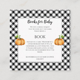 Pumpkins Sunflowers Baby Shower Book Request Enclosure Card