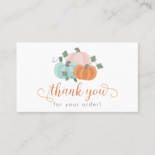 Pumpkins Thank You For Your Order Business Card