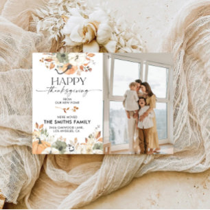 Pumpkins Thanksgiving Flat Announcement Card