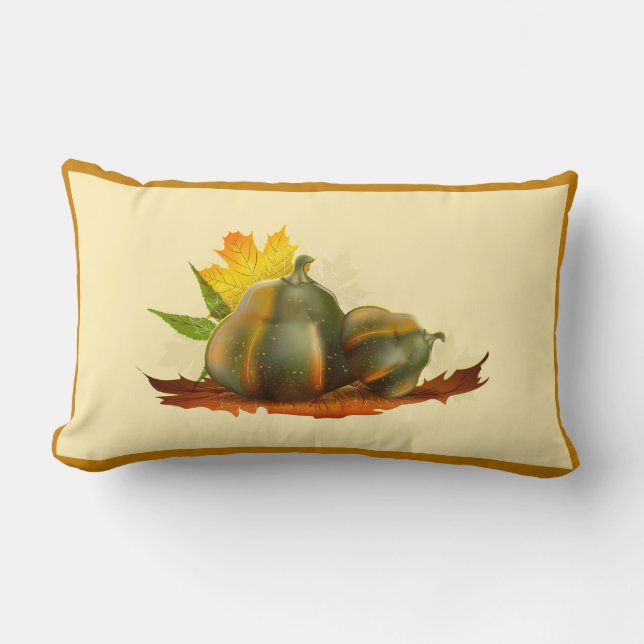 Pumpkins Thanksgiving Lumbar Cushion (Front)