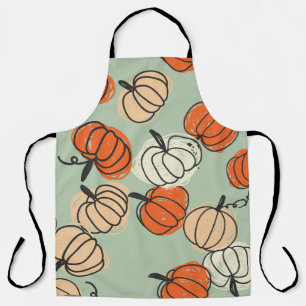 Pumpkins: Thanksgiving seamless pattern. Apron