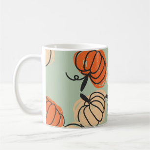 Pumpkins: Thanksgiving seamless pattern. Coffee Mug