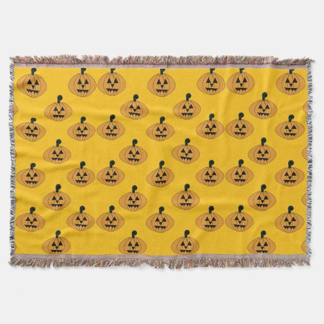 Pumpkins Throw Blanket (Front)