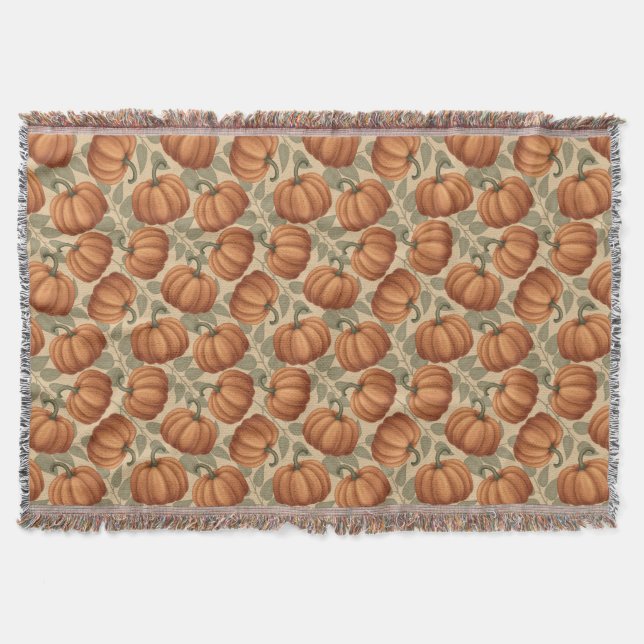 Pumpkins Throw Blanket (Front)
