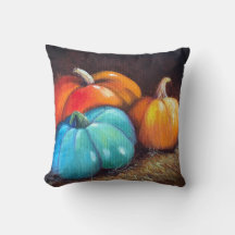Pumpkins Throw Pillow