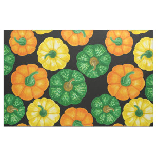 Pumpkins watercolor pattern 3 fabric