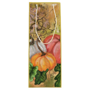 Pumpkins - Watercolor Wine Gift Bag