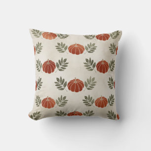 Pumpkins with Greenery Fall Cushion