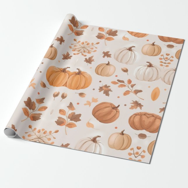 PUMPKINS  WRAPPING PAPER (Unrolled)