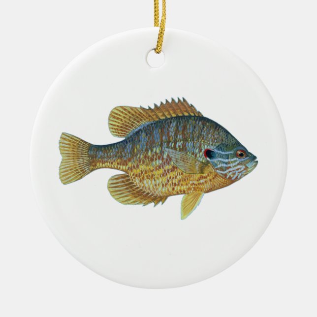 Pumpkinseed Sunfish Ceramic Ornament (Front)