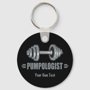 Pumpologist Pumping Iron Weightlifting Key Ring