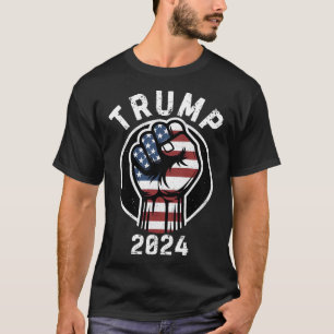 Pumps Fist Vote Republican 2024 Usa Men Women  T-Shirt