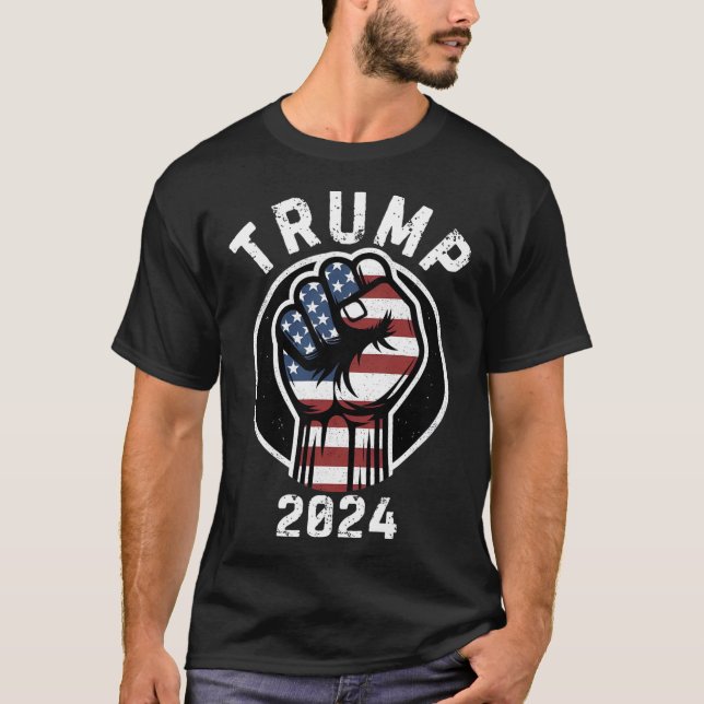 Pumps Fist Vote Republican 2024 Usa Men Women  T-Shirt (Front)