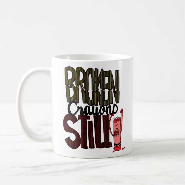 Pun broken coffee mug (Left)