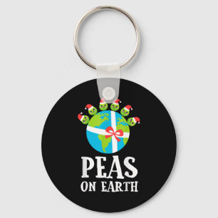 Pun Christmas Sayings Peas On Earth Funny Xmas Gif Key Ring