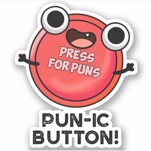 Pun-ic Button Funny Pun  (Front)