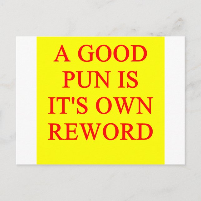 pun on puns postcard (Front)