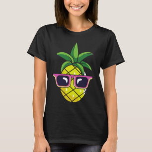 Pun Shades Pineapple Tropical Fruit Sunglasses Pin T-Shirt