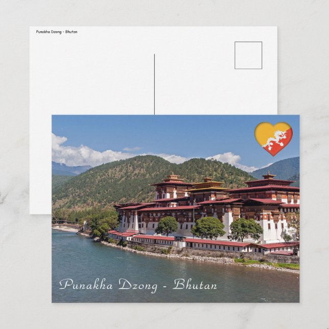 Punakha Dzong - Bhutan Postcard (Front/Back)