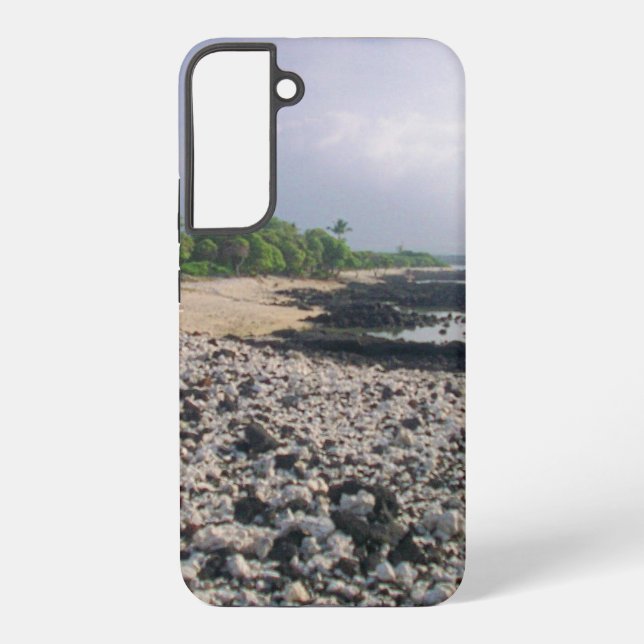 Punaluʻu Black Sand Beach Hawaii Big Island Samsung Galaxy S22+ Case (Back)