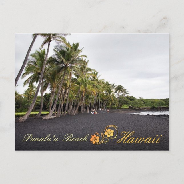 Punaluu Black Sand Beach, Hawaii Postcard (Front)